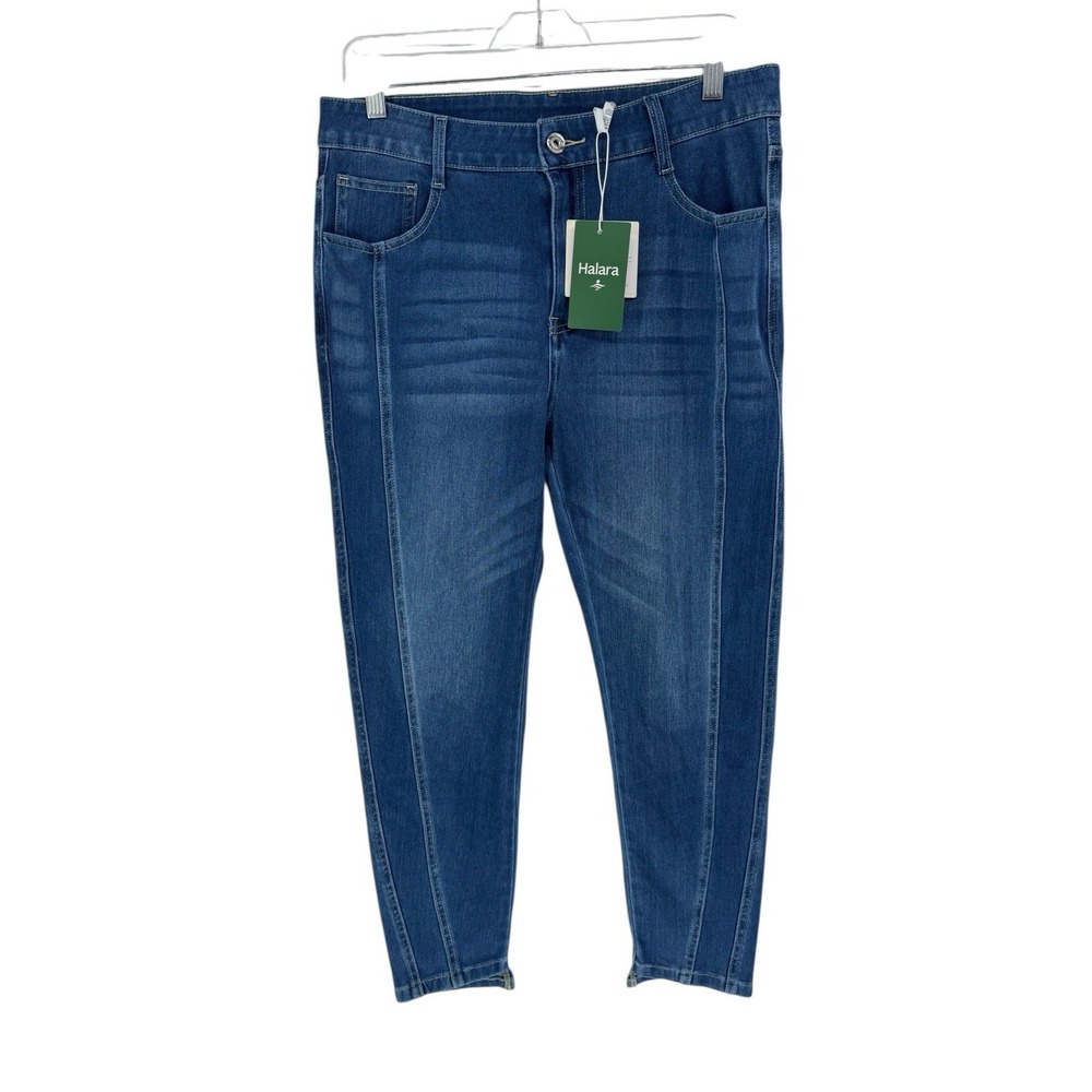 New! Halara Flex High Rise Casual Skinny Jeans Sz L Reg Stretchy 5 Pockets Comf